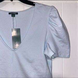 NWT Poof Sleeve Body Suit